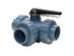 Valvula PVC Esfera Encaixe Acionamento Eletrico A/Viton 50 3Vias L HIDROTEN