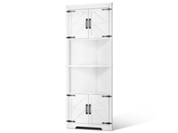 Armário De Canto Branco 171cm Com 4 Portas E Prateleiras Ajustáveis Tekmaquinas