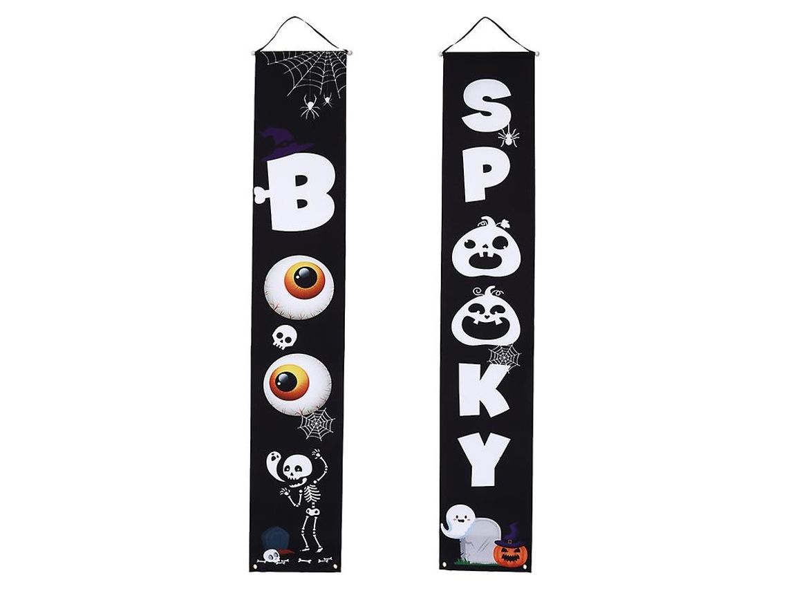 1 Conjunto de Banner Assustador para Decorações de Halloween ALLINLESS