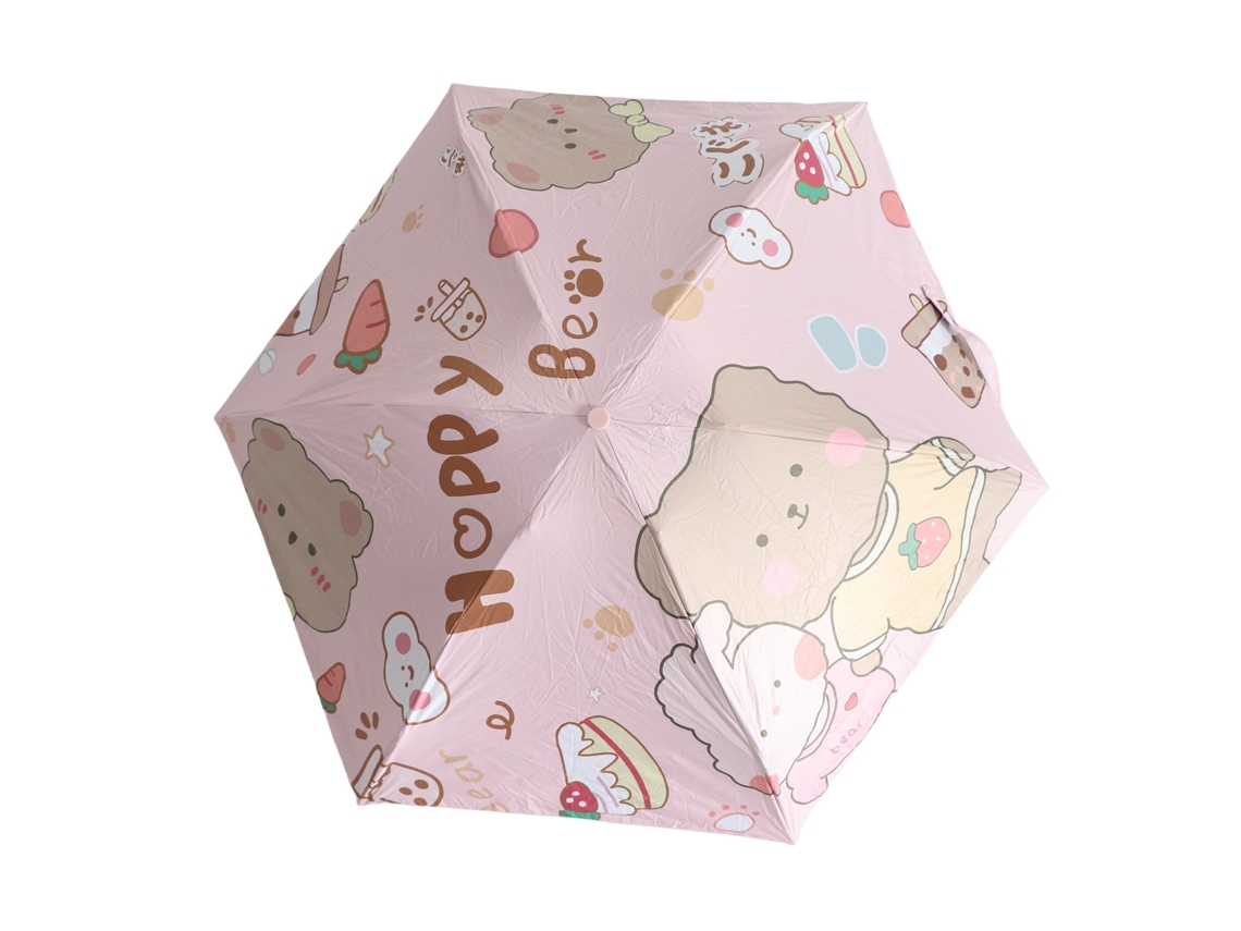Paraguas Plegable Uv Protector Con Estampado Cartoons Impermeable Compacto Portátil Para Viajes