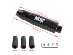 Manopla De Câmbio Manual Universal Para Carro, Estilo Alumínio E Carbono, 13 Cm, Com Adaptador M8 M10 M12 - Carro Automático