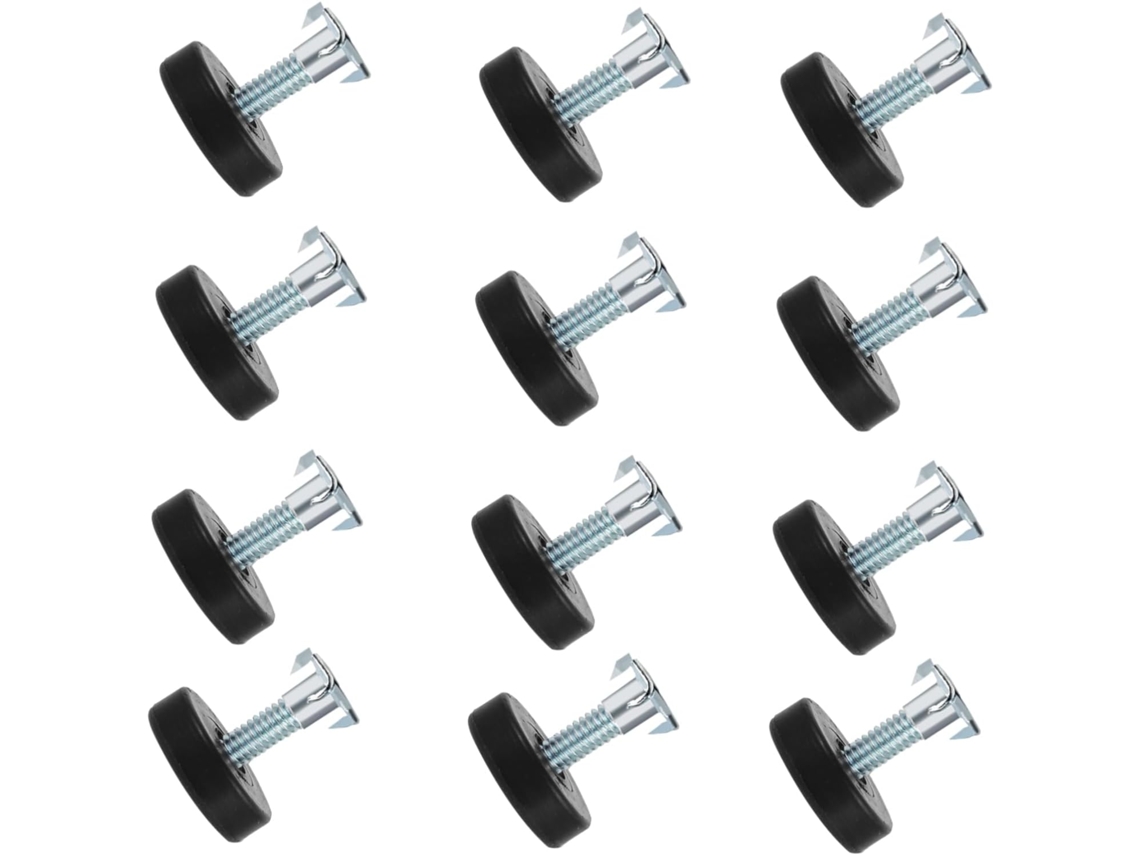 Doitool 12 Peças Pés Niveladores De Móveis Ajustáveis Com Parafuso, Base Durável E Antiderrapante, Altura Ajustável