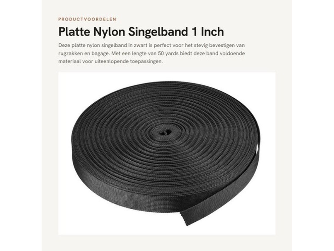 Cinto de nylon de 50 metros - Bolsa - Resistente - Leve - Cordão