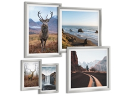Conjunto De Pinturas Natureza Animais Selvagens Paisagens Espelharte (5 Peças)