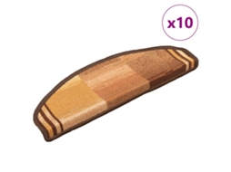 Vidaxl Tapetes De Escadas Adesivos 10 Pcs 65x21x4 Cm Castanho