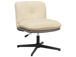Office Chair, Office Chairs Vidaxl Creme Tecido