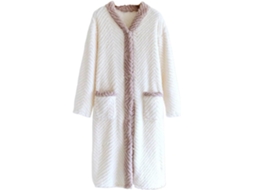 Roupão Dream Catcher Feminino em Veludo Coral para Inverno, Grosso e Quente, Ideal para Banho, Casa | S/MARCA