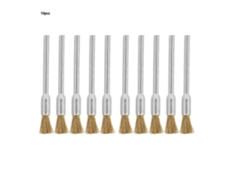 Conjunto de 10 mini escovas de cobre para polimento e retificação de rodas, 3*8 mm, práticas e populares.