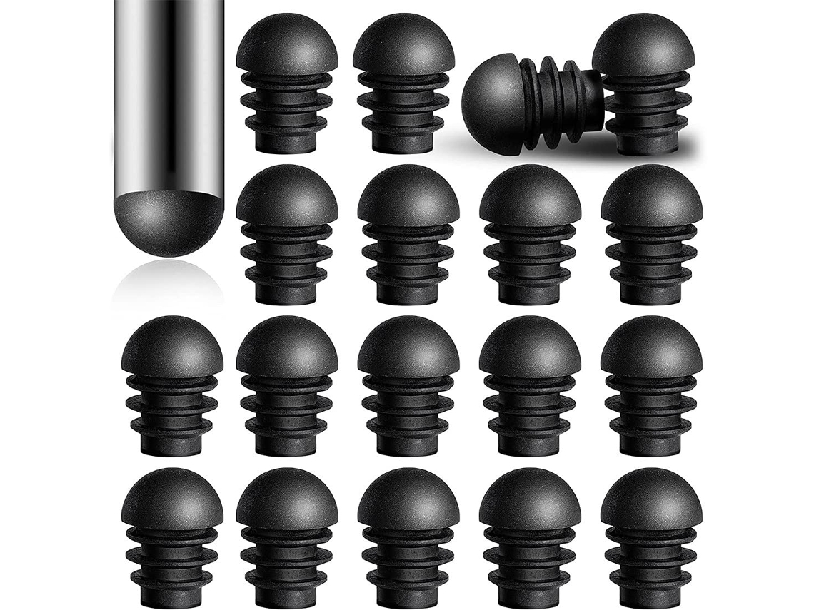 24 Peças Tampa De Extremidade Redonda Com Inserção Para Tubo De Plástico De 16 Mm Diâmetro Externo,protetores Para Pés De Cadeira Btforus