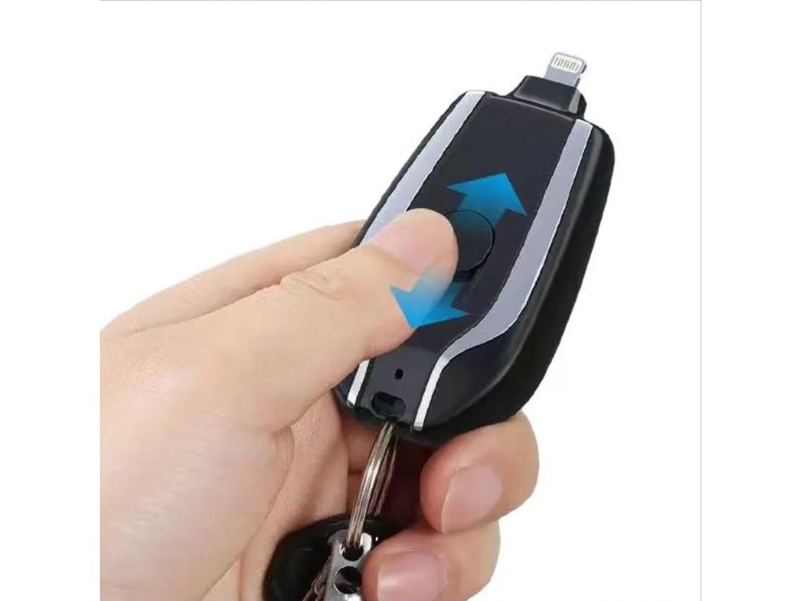 Chave de Carregamento para Telemóvel Preto/Tipo-C