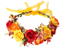 Tiara Floral Para Noiva, Tiara De Festa Com Rosas Artificiais, Acessório Decorativo Para Cabelo