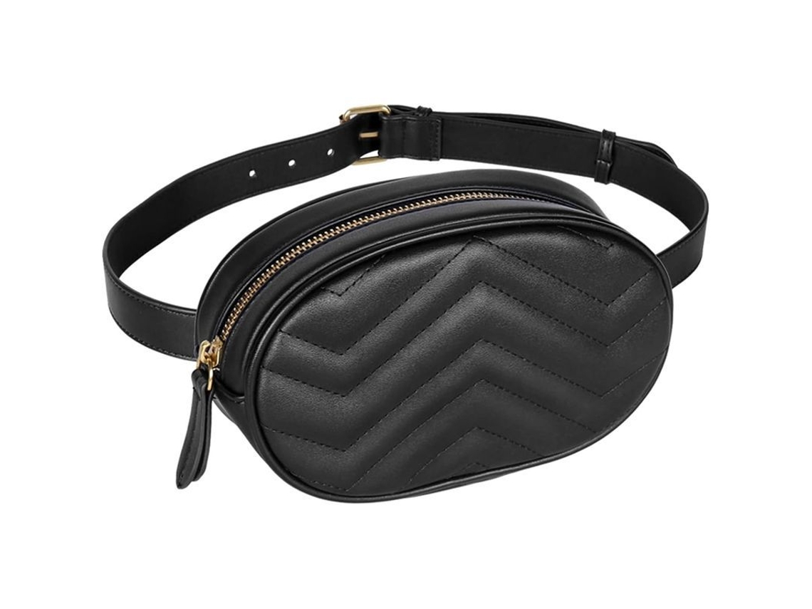 Bolsa de Cintura Impermeável de Couro Pu, Bandolera, Festa, Viagem | S/MARCA