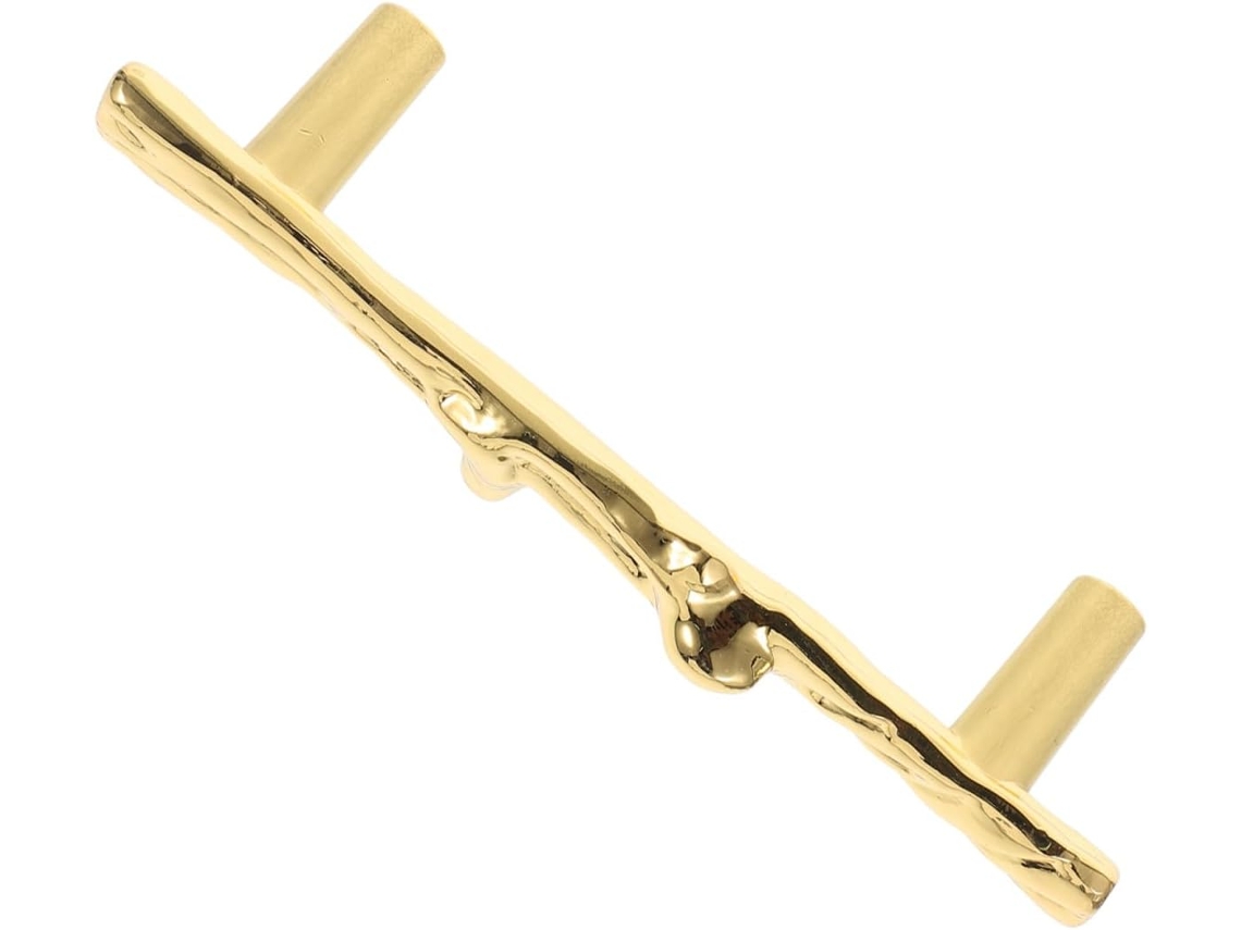 Puxadores Decorativos Tofficu Em Formato De Galho, Em Liga De Zinco, Com Acabamento Dourado Rústico Antigo, Ideais Para
