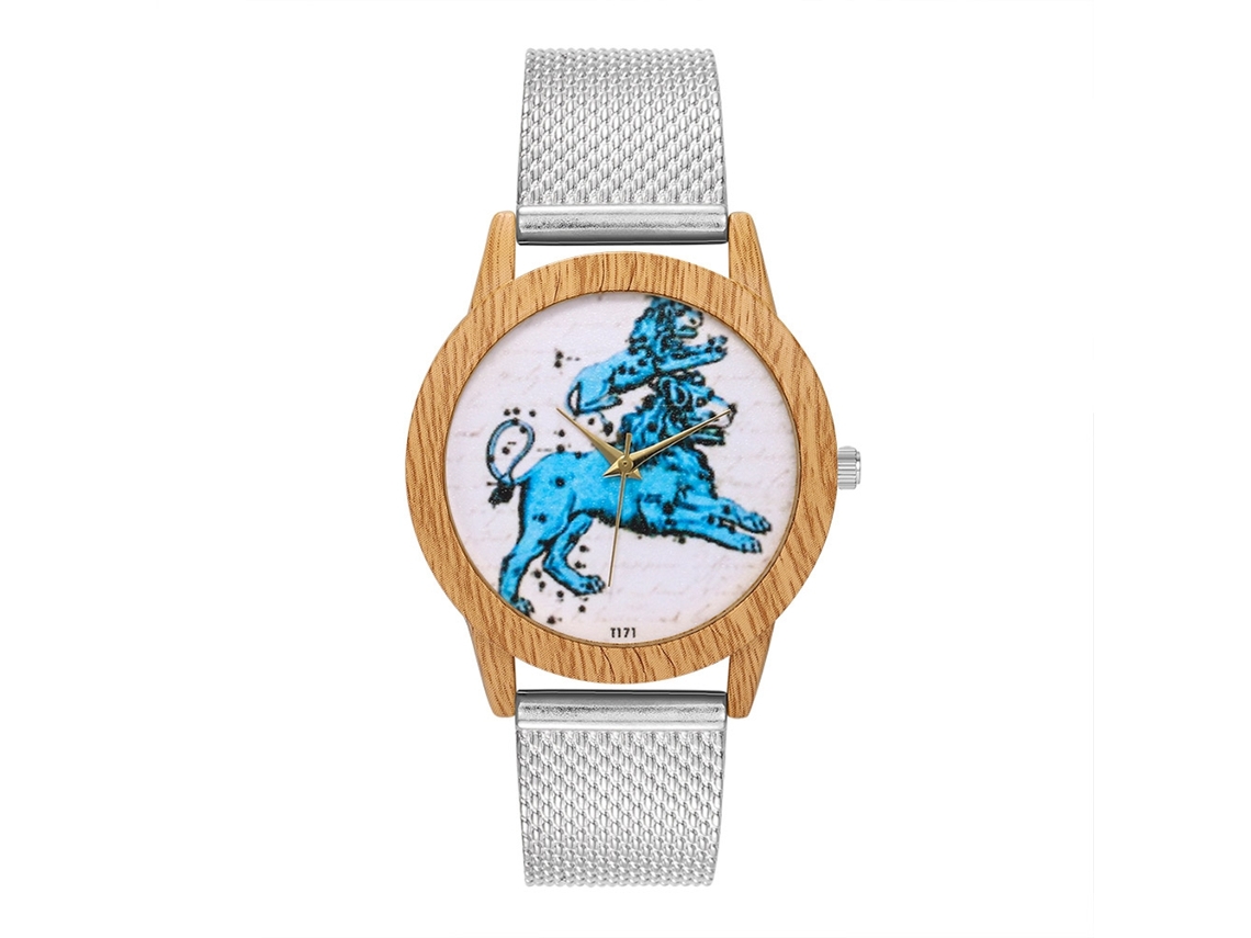 Reloj De Pulsera De Cuarzo Con Dial Redondo Impermeable Para Mujer/hombre (plata)