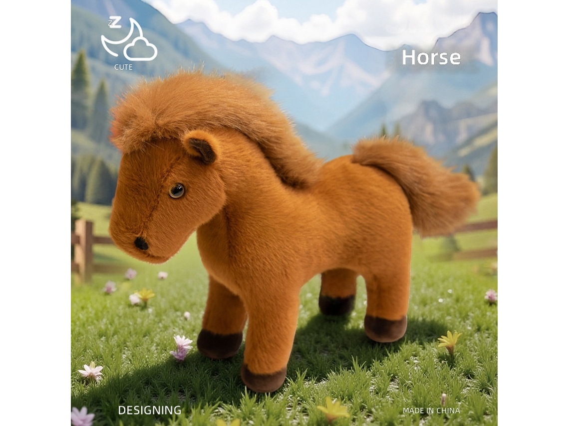 Brinquedo de Pelúcia Fofa Imitando Crina de Cavalo para Decoração Branco CHABERLU