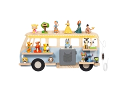 Prateleira De Parede Todeco Toniebox Com Luz Led, Prateleira Magnética De Madeira Para 20 A 25 Figuras Tonie, Organizador Infantil, Ônibus Azul