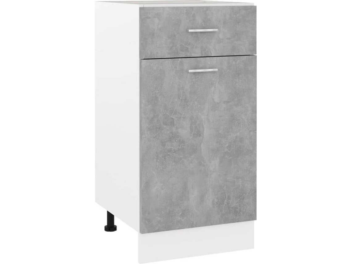 Drawer Bottom Cabinet, Drawer Bottom Cabinets Vidaxl Cinzeto Madeira Processada (n/a)