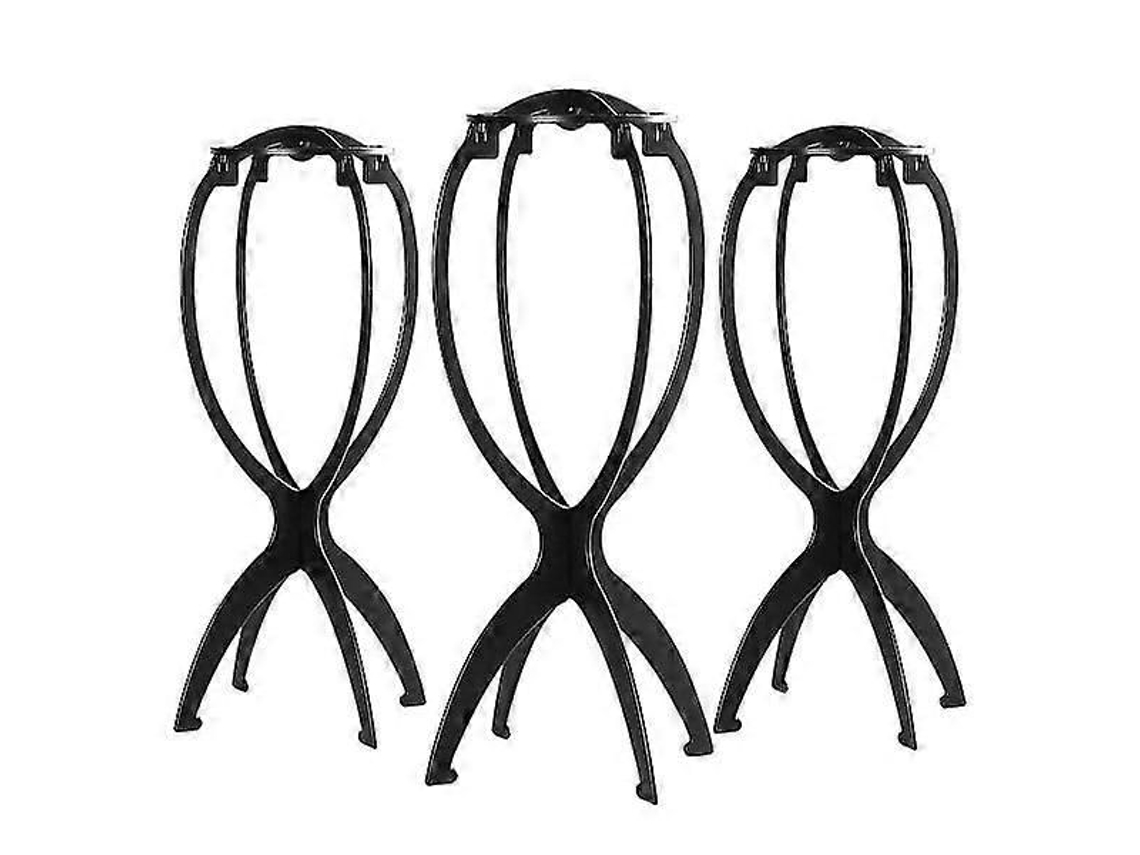 Suporte para Perucas, Suporte Portátil para Cabeça de Cabeça para Perucas, Pacote com 3 Unidades TAISHENGDA