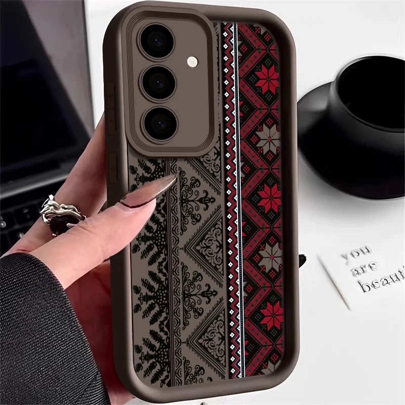 Capa De Celular Macia Com Estampa Retrô Para Galaxy S23 (café)