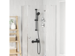 Vidaxl Conjunto De Sistema De Chuveiro Preto 70 Cm Aço Inoxidável