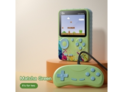 Consola De Jogos Portátil G5, 500 Jogos Clássicos Em 1, Conectividade Com Tv, Bateria Recarregável G5 Dois Jogador Sfushos (verde)