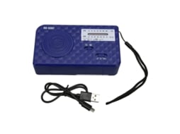 Rádio Solar de Manivela Portátil Recarregável Fm Am com Lanterna Led para Emergência Ao Ar Livre Azul