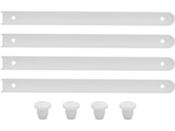 Conjunto De 4 Corrediças Plásticas Brancas Para Gavetas Armários Cozinha, De Alta Resistência, Fáceis De Abrir E Fechar