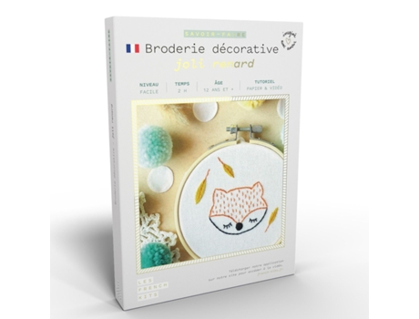 Caixa Faça Você Mesmo Bordados Decorativos Linda Raposa Les French Kits