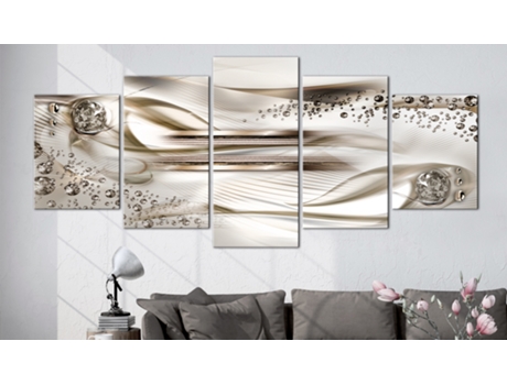 Quadro ARTGEIST Underwater Harp (5 Parts) Wide Brown (100x50)