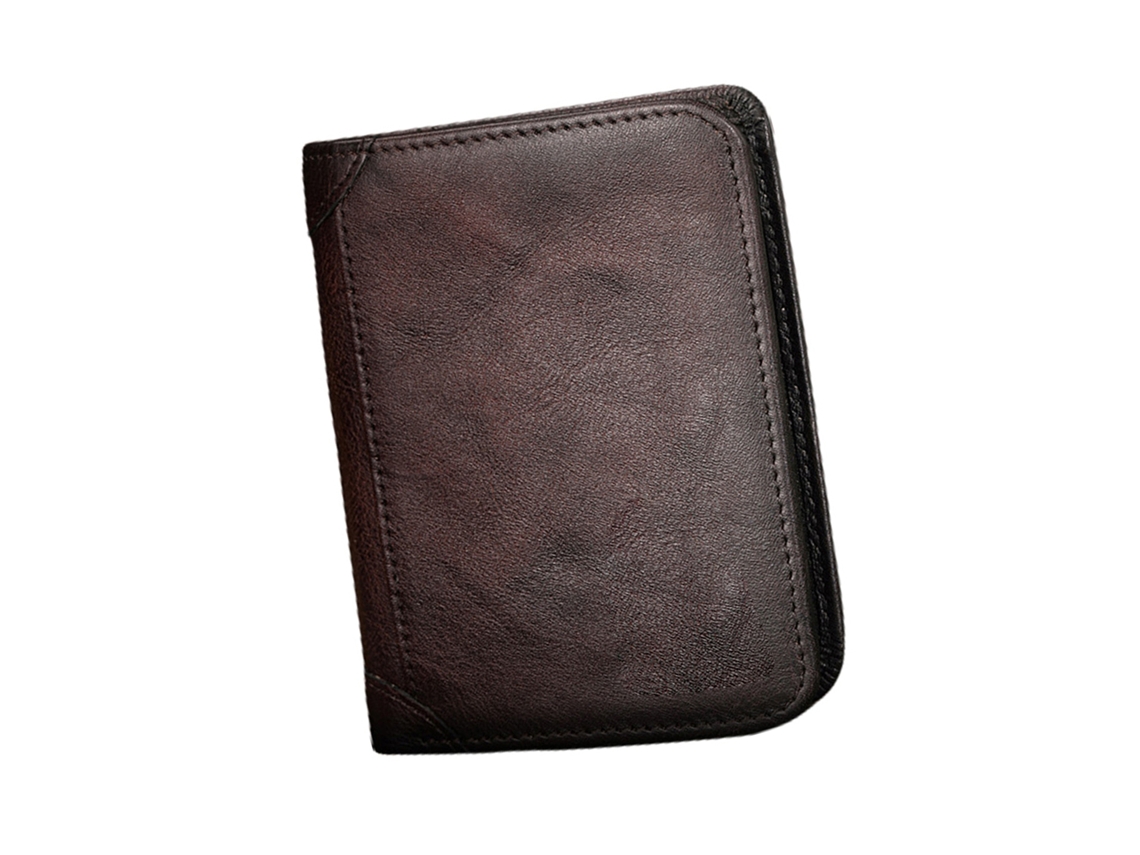 Vlrla-2026cartera Bifold De Couro Autêntico Para Homem Com Bloqueio Rfid, Capacidade Grande, Porta-cartões Vintage