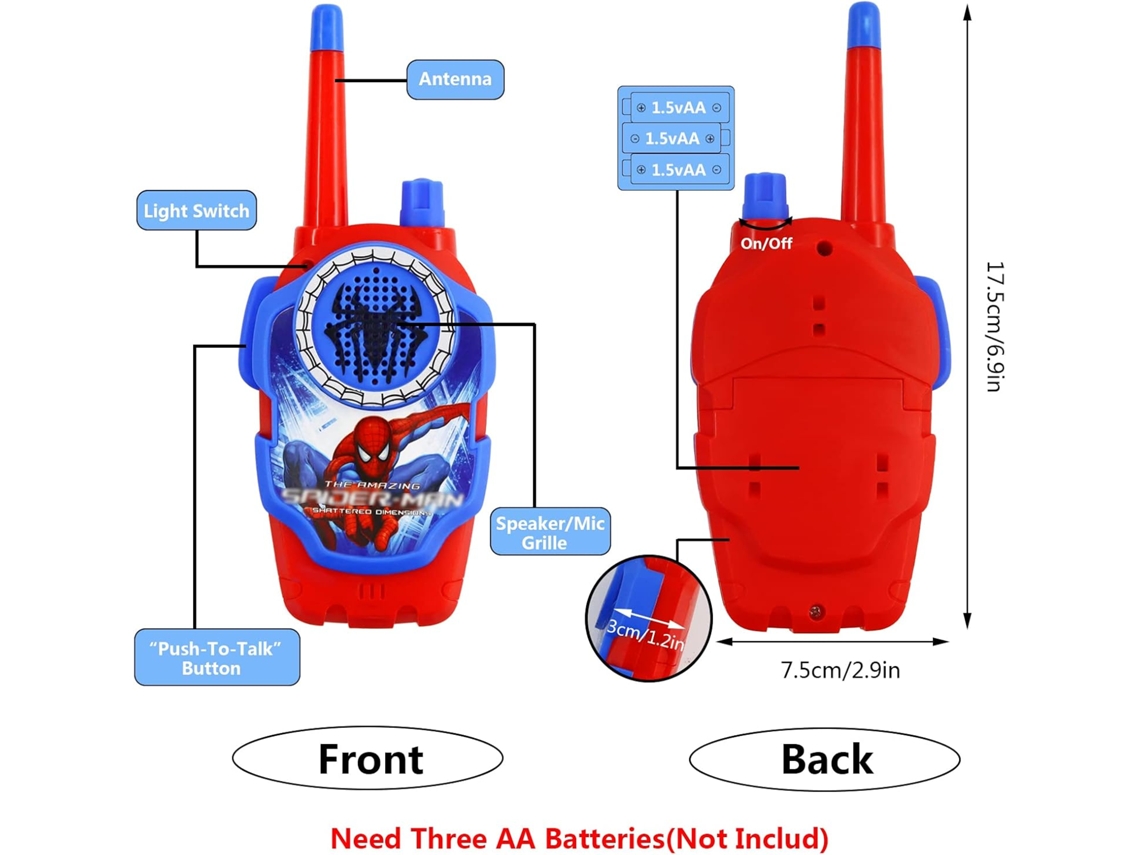 Walkie-talkie Infantil, 2 Unidades