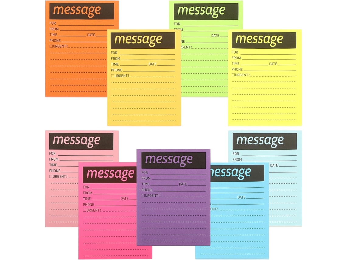 Blocos-notas Autocolantes Portáteis Multifuncionais Lote De 9 Em Papel Forte Aderência Para Mensagem
