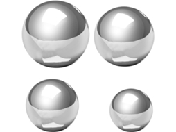 Kit de 4 Esferas de Jardim Kichouse Aço Inoxidável Polido de 1,5" 2,48" 3,15" 3,94" Bola Espelhada Lisa para CHABERLU