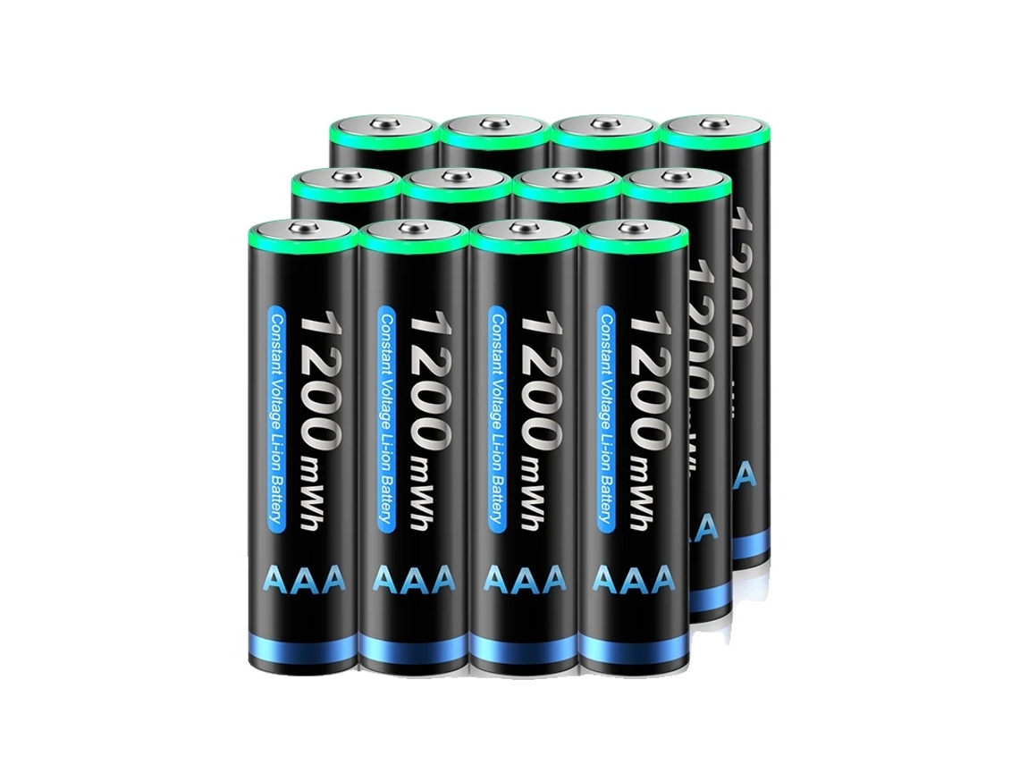 Bateria De Lítio Aaa Recarregável, Capacidade De 1200mwh, Ideal Para Câmera E Lanterna,12pcs Aaa Oem