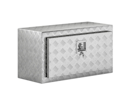 Caixa De Ferramentas De Alumínio 96l Com Fechadura, 2 Chaves Inglesas E Alça Lateral, 76,2x35,5x40,6 Cm, Prata.