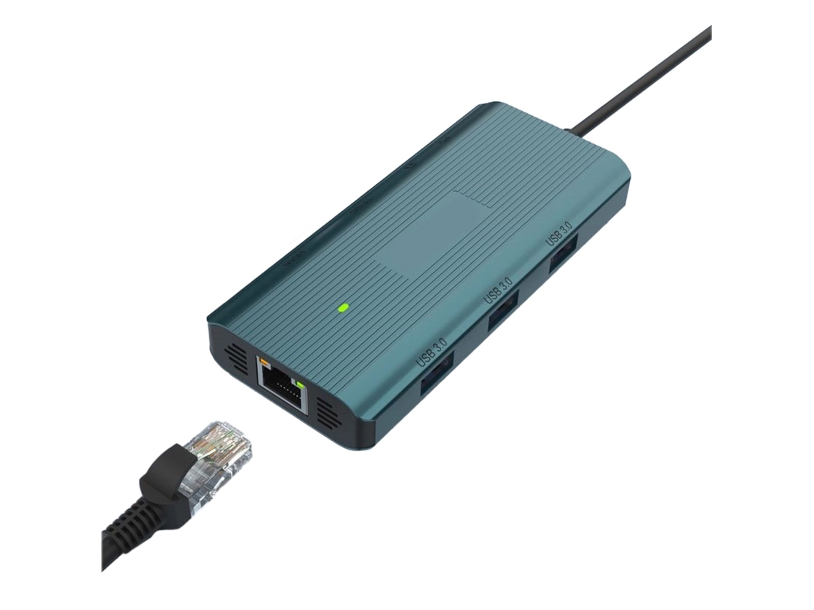 Hub Usb c para Escritório, Escola e Reuniões. Usb 3.0, 4k, Leitor de Cartão, Pd 100w AQUAFORGE