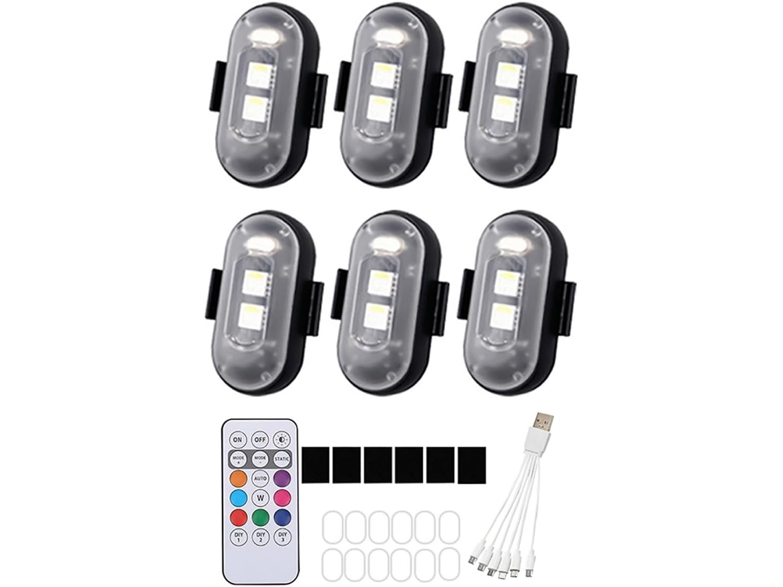 Luz Estroboscópica Com Controle Remoto, Luzes Estroboscópicas Led Sem Fio Com Controle Remoto, Carregamento Usb À Prova