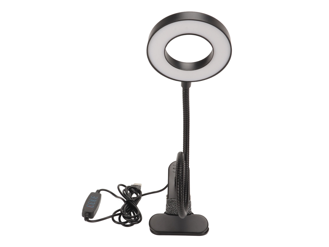 Lâmpada De Mesa Led Clip On Ajustável Brilho Usb Recarregável Para Leitura Maquiagem Tatuagem