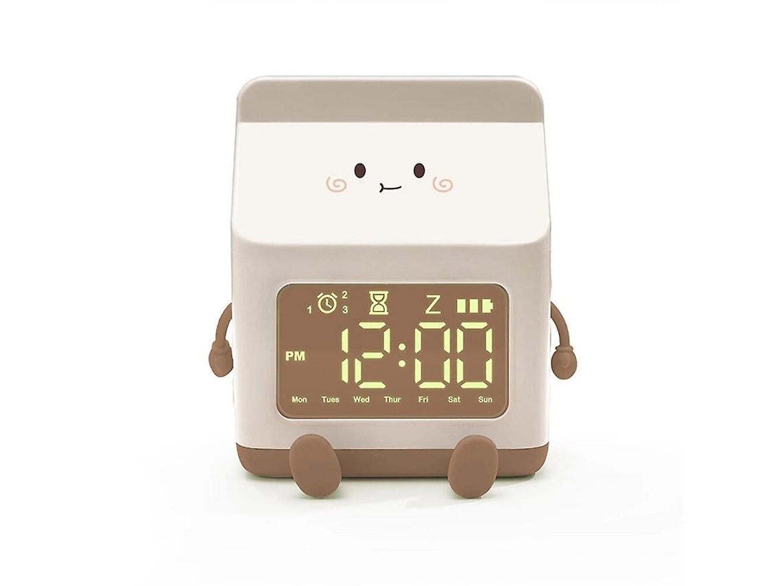 Novo Despertador Eletrônico Com Embalagem Criativa De Leite Para Estudantes, Mini Cronômetro, Desenho Animado Fofo Para Crianças, Slowmoose