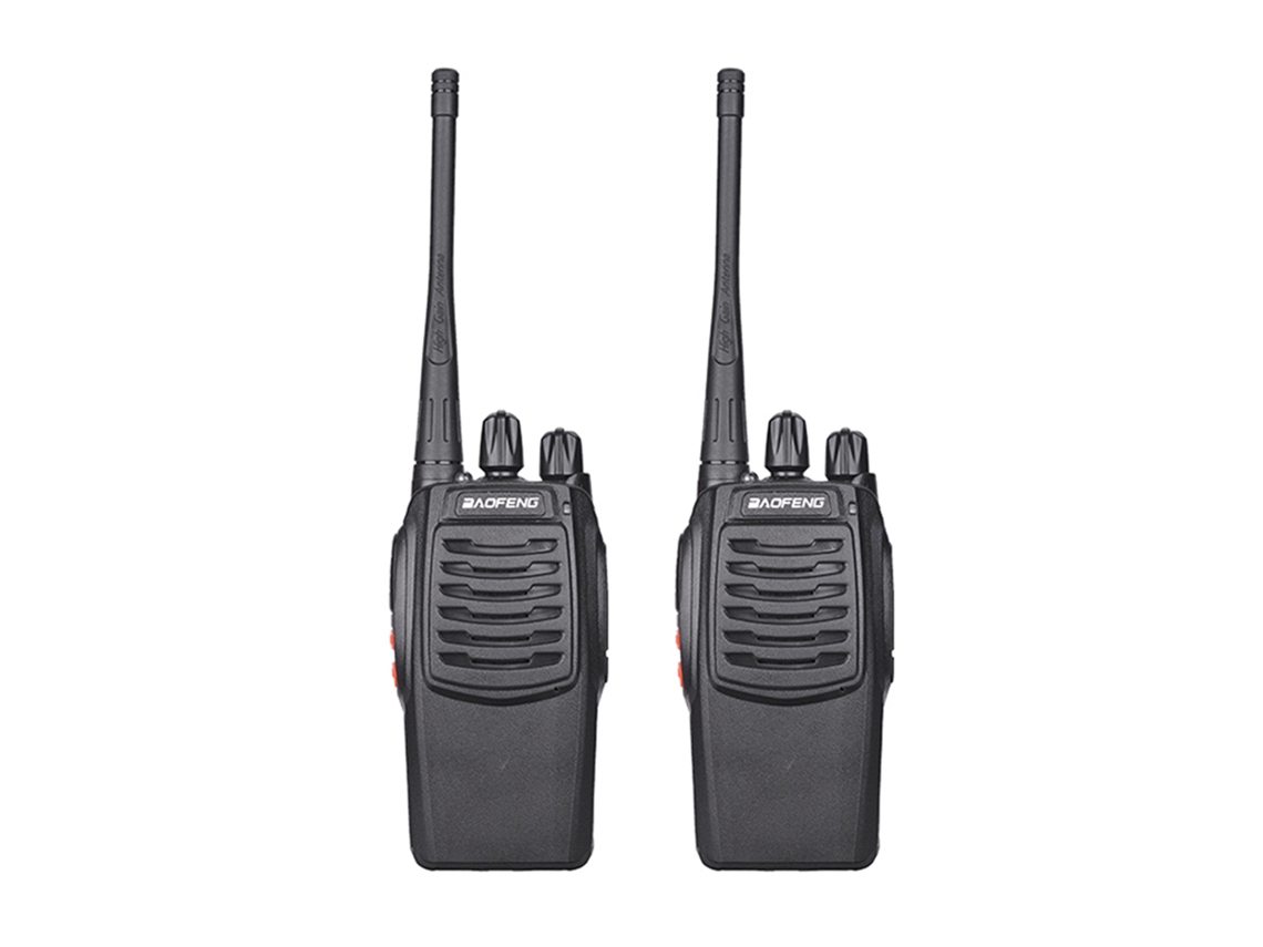 Rádio Bidirecional Portátil Baofeng Uhf 400-470mhz Transceptor Fm De Longa Distância 2pcs Com Plug Eua 1,2,3,4,5
