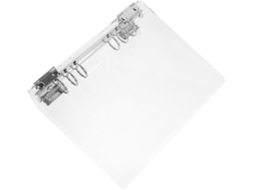 Pasta Rígida De Acrílico Transparente A5, Capa Caderno Com 6 Argolas, Capa Leve E Durável Uso Escolar No
