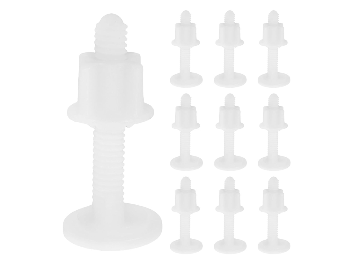 Conjunto De 10 Parafusos Para Assento Sanitário Com Design Antiderrapante E Material Abs Uma Instalação Segura Durável