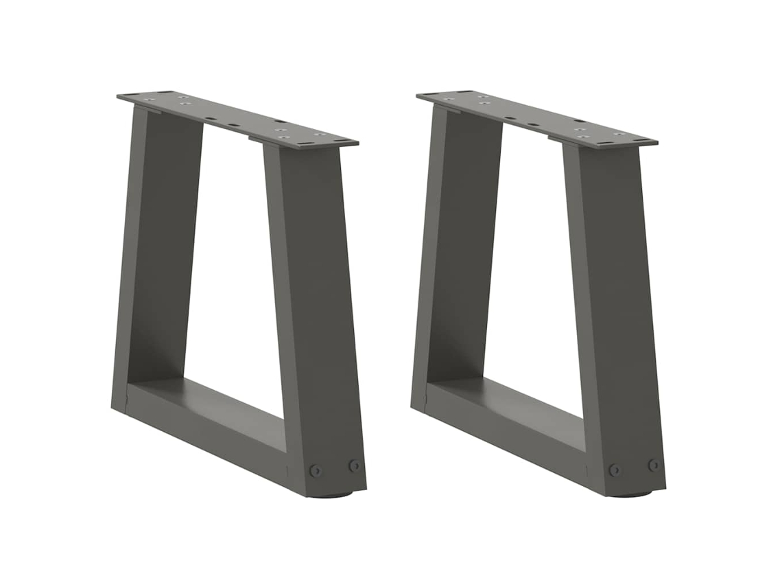 Vidaxl Pés Para Mesa De Centro Em V, 2 Peças, Antracite, 40x(30-31,3) Cm, Aço