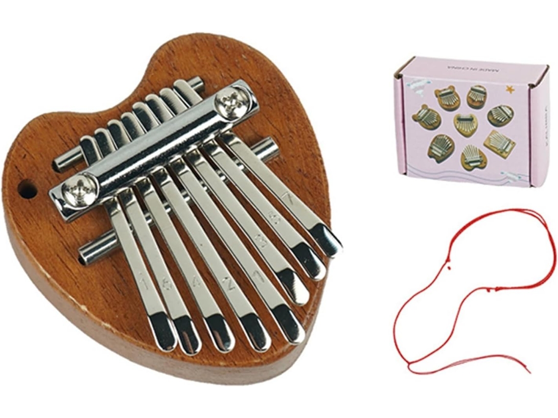 Mini Kalimba, Piano De Polegar, Instrumento Musical Com 8 Tons (coração)