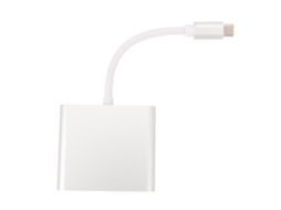 Adaptador Type C 3 em 1 para Usb 3.0, Interface Multimídia Hd 4k e Pd para Laptop, Telefone, Tablet