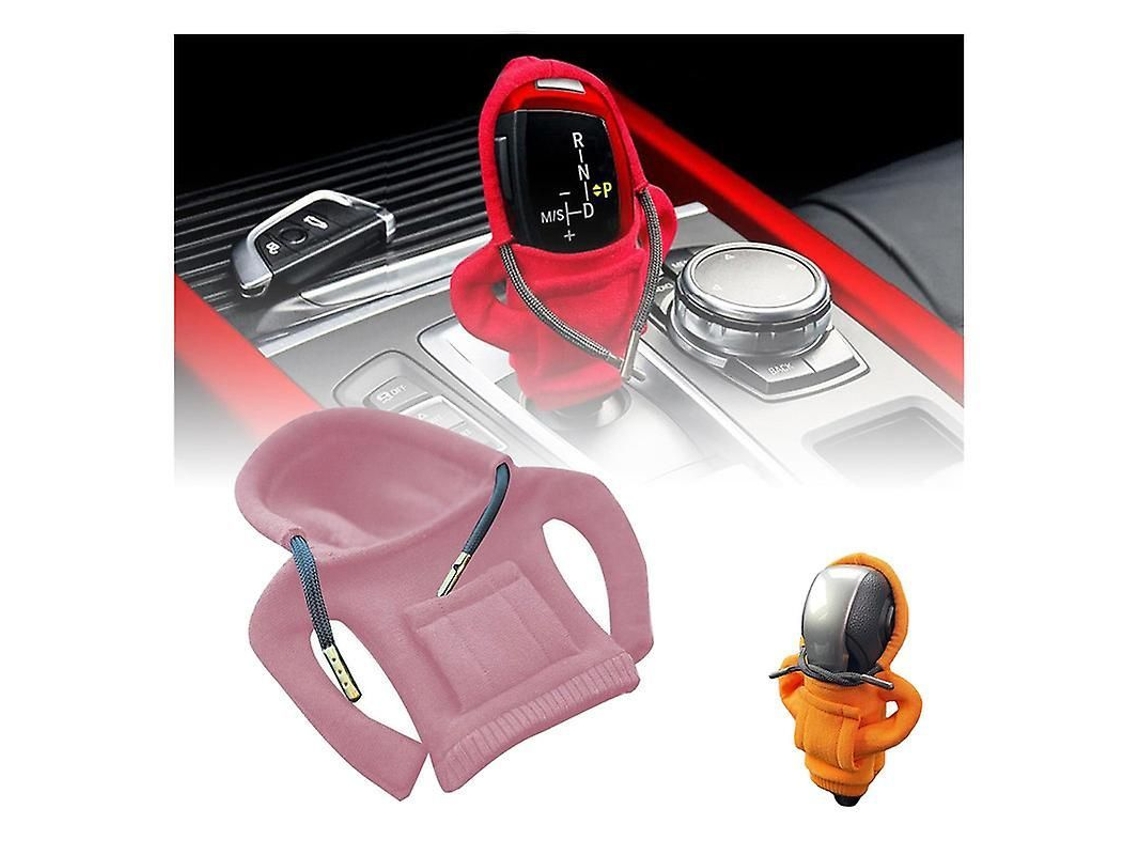 Capinha De Marcha Em Moletom Mini Para Carro Acessório Interior Automotivo Estilo E Funcionalidade Rosa