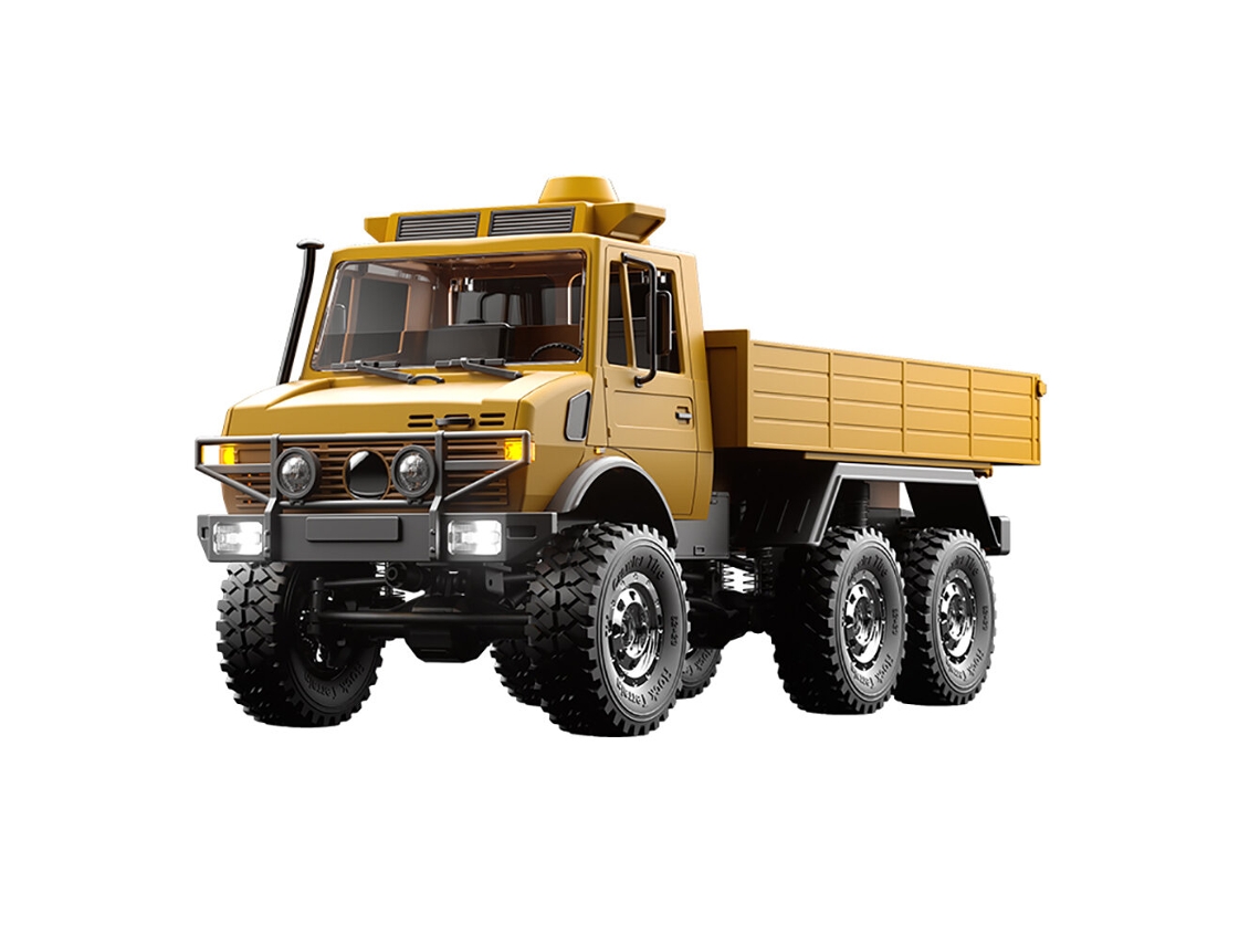 Veículo de Resgate Prateado com Guincho Jjrc C8823 Unimog 1/18 6wd Rc Carro Veículo de Transporte e Resgate para Todos os Terrenos MDUG