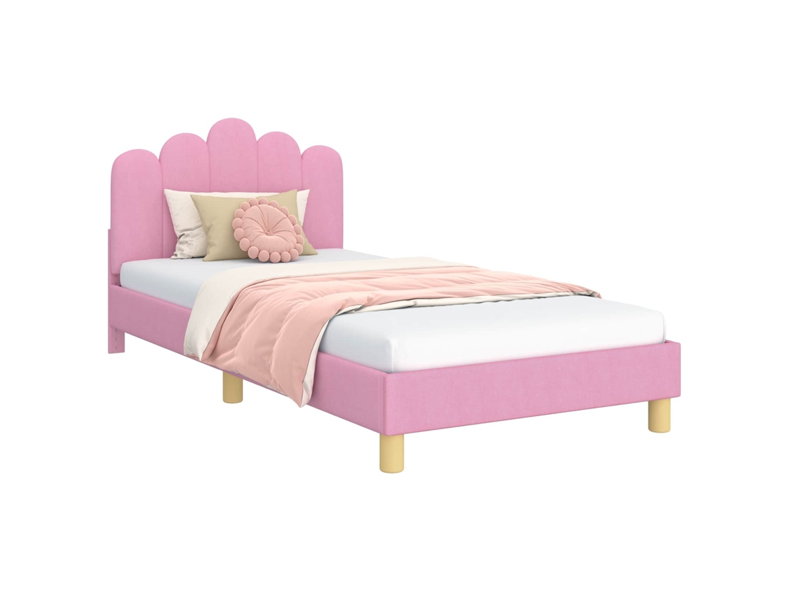 Estrutura de Cama Infantil com Cabeceira Rosa 80x200 cm MAISON EXCLUSIVE