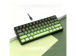 Teclado ultracompacto de 61 teclas com retroiluminação RGB, à prova d'água, ideal para PC, Mac, PS4 e Xbox One. Ciano Hexinyigjly
