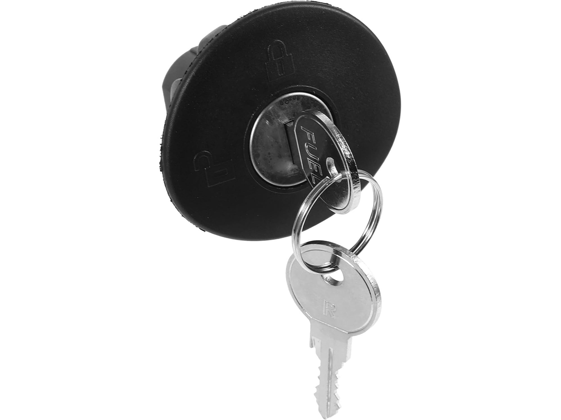 Tampa Do Tanque De Combustível Com Chave Para Carro, Em Plástico E Metal Preto.